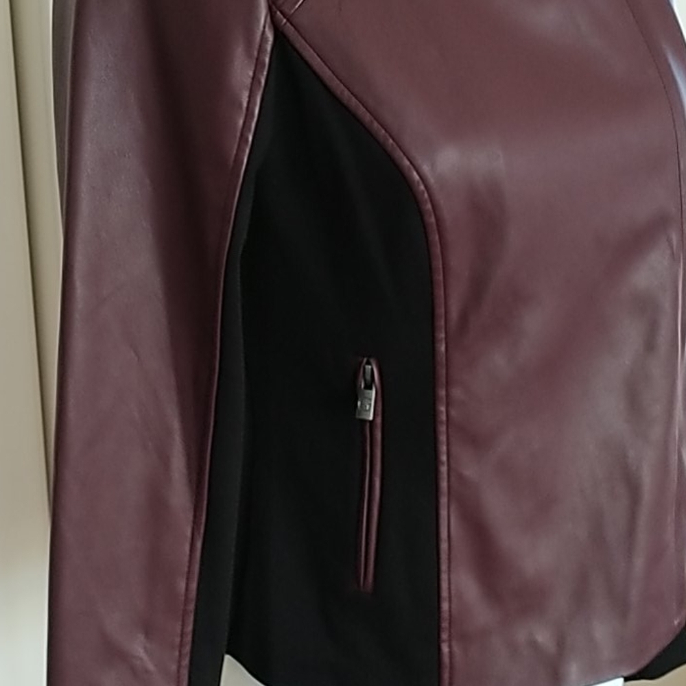 G by Giuliana faux leather & knit Jacket Sz XS - Picture 9 of 12